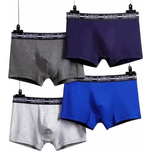 Spring Model Men Boxer Shorts Solid Colors Modal Briefs Boy Underwear Boxershorts 4 Pieces Panties Promotion