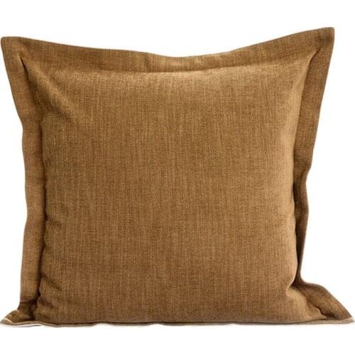 Jacquard geometric cushion cover classical lumbar pillow case decorative brown white blue waves pattern pillowcase