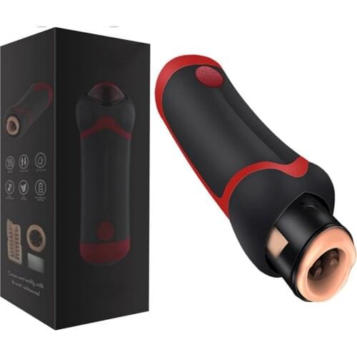 Automatic Thrusting Male Masturbator Cup Retractable Voice Interaction Masturbator Blowjob Real Vagina Sex Toys for Men