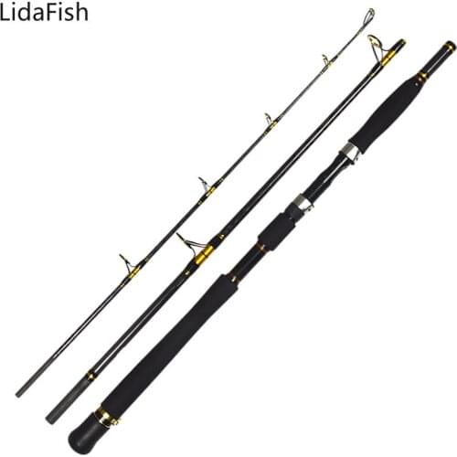 2.1M 3 Sections carbon fiber Spinning Fishing Rod Fast Lure Feeder Rod Fishing Pole