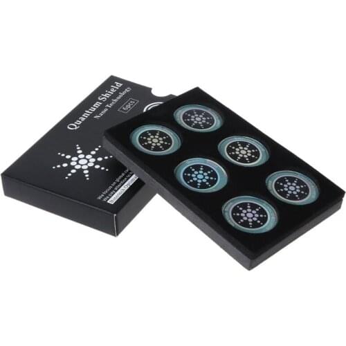 6Pcs/Set Round Quantum Shield Sticker Mobile Phone Stickers For Cell Phone from EMF Fusion Excel Anti Radiation Protection