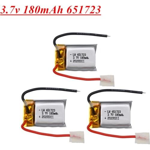 3.7V 180mAh Battery For Syma S109G S111G MJXRC X900 X901 Remote Control Helicopter 3.7V 180mah 651730