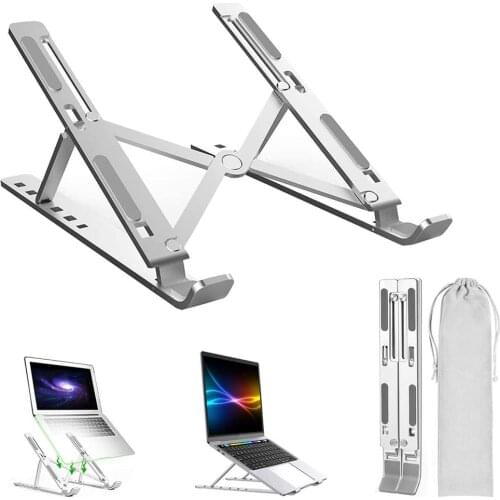 Aluminum Portable Laptop Stand Support Base Notebook Stand For Macbook Pro Lapdesk Computer Laptop Holder Cooling Bracket Riser