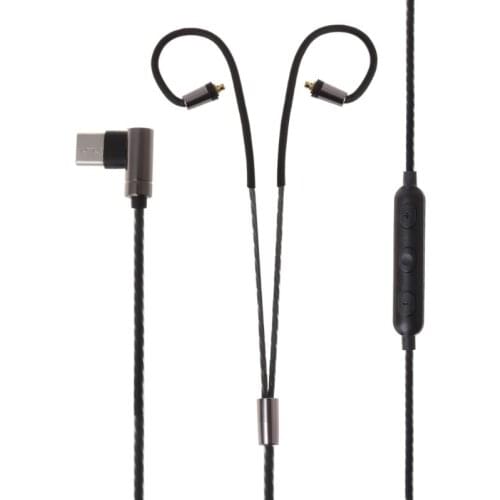 Type C Earphone Audio Cable MMCX Mic For Shure Headphone SE215/315/535/846/425