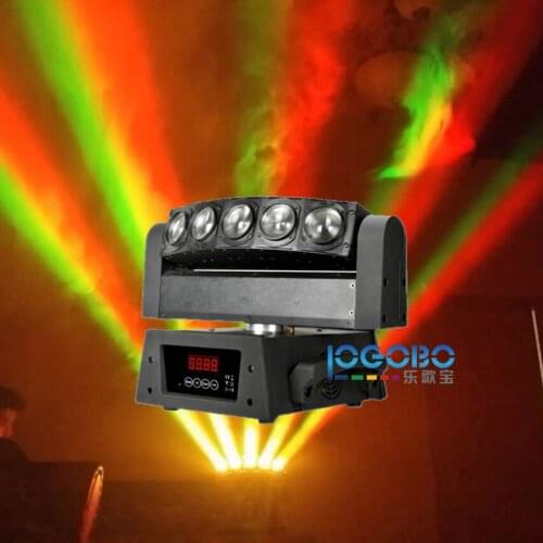 Free Shipping 5 Eyes Led Beams Light Moving Head Beam 10Wx5 White/RGBW 4in1 DJ Set Headed Moving Lights Good Price, Pack of 4