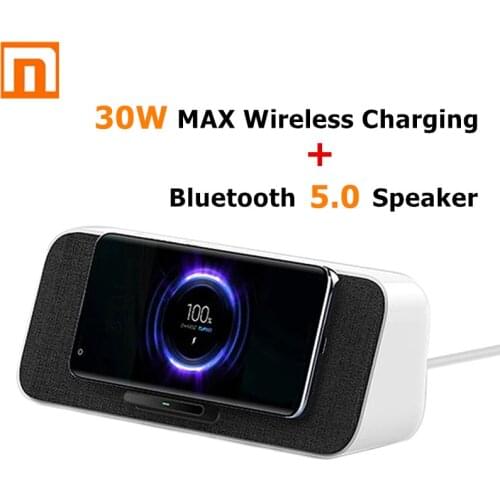 Xiaomi 30W MAX Wireless Charging Bluetooth 5.0 Speaker With Microphone Support Mi AI NFC For iPhone 11 Xiaomi 9/10 Pro Sam S10