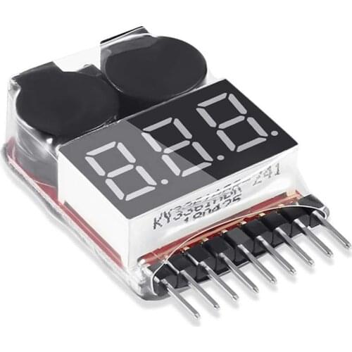 Digital 2 IN1 Low Buzzer Alarm 1S-8S Lipo Li-on Fe RC Voltage Meter Monitor Tester for Helicopter Battery 35%Off