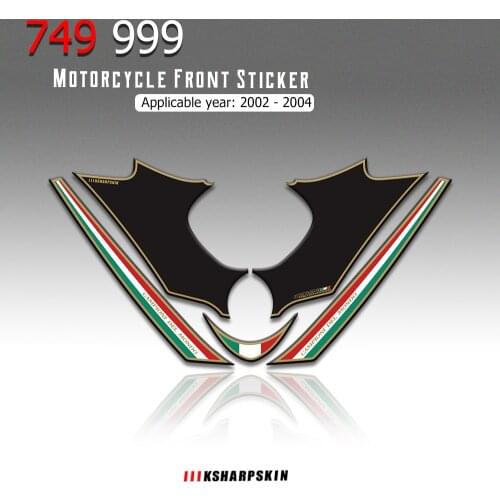For Ducati 749 999 2002 - 2004 Motorcycle Front Fairing Sticker 3D Gel Protector Number Board moto decals MOTO 3D Gel Stickers