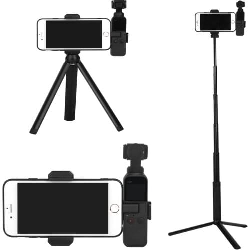 FOR DJI OSMO Pocket Smartphone Fixing Bracket Fixed Clamp with Extending Rod Tripod for DJI OSMO POCKET Gimbal Camera