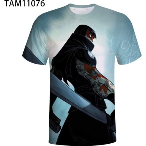 Ninja boy/girl fashion 3D summer short-sleeved childrens clothing cartoon anime print T-shirt direct sales