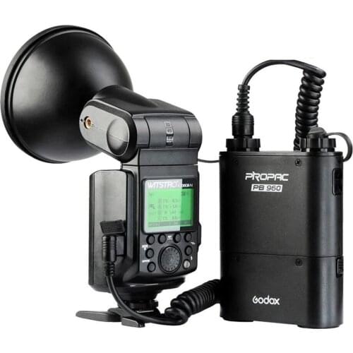 Godox 360WS AD360II-N X Wireless I-TTL 1/8000S HSS Portable Speedlite Flash with PB960 Power Battery Pack for Nikon Camera