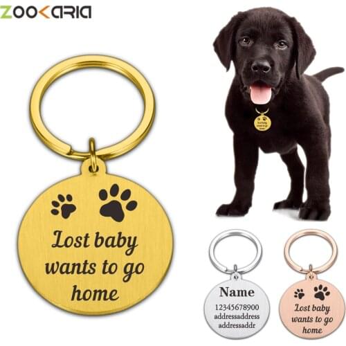 Personalized Dog Plate Necklace Custom Address For Cat Dog Medal Engraving Medallion Pet Id Tag Help Pets Go Home Accessoires