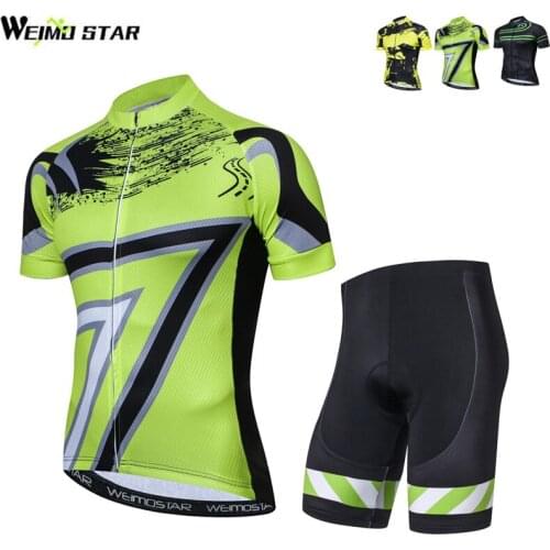 Weimostar Mens Cycling Jersey Set Bike Short Sleeve Sportswear Outdoor Sport Bicycle Bike Clothing Youth Mtb Jersey Shirt Suit