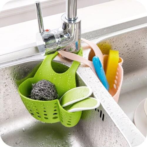 Kitchen Accessories Sink Drain Storage Rack Cocina Household Sponge Holder Faucet Organizer Basket Gadget Akcesoria Kuchenne