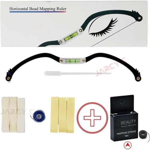 Microblading Mapping ruler with mapping string pre-inked Bow 2nd Level Eyebrow ruler Tattoo accesories for eyebrow microshading