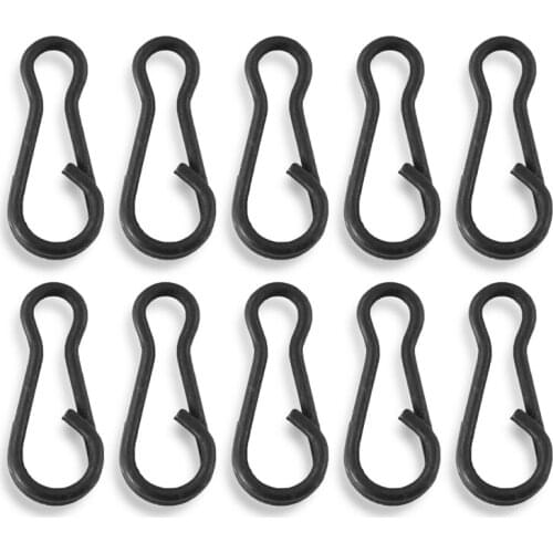 Matte Black Multi Clips Carp Fishing Tackle Quick Change Clips Rigs Swivels Leads Links 1.2cm/0.34in