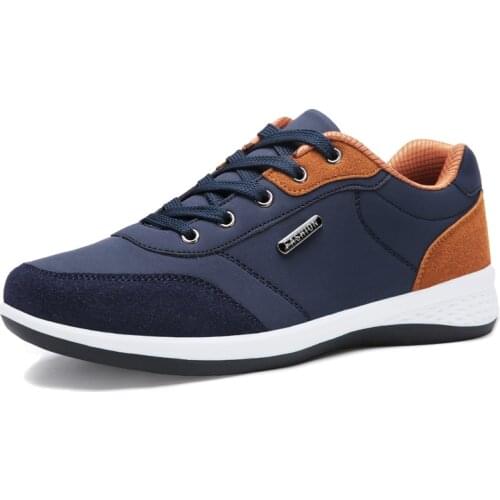 Leather Men Shoes Sneakers Trend Casual Shoe Italian Breathable Leisure Male Sneakers Non-slip Footwear Men Vulcanized Shoes