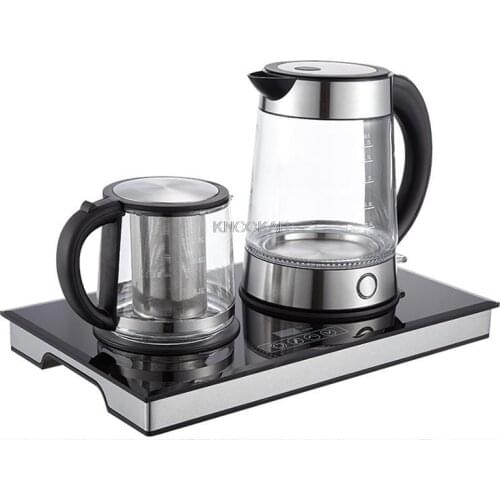 220V 1800W glass tea set temperature control thermal insulation electric kettle blue light burning kettle household appliances o