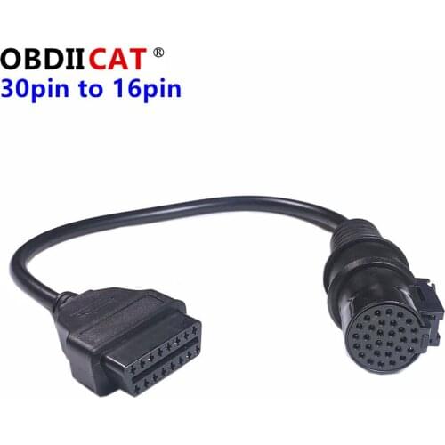 New OBD Adapter For IV-ECO 30Pin to 16Pin Female Truck OBD2 Cable OBDii Connector For IV-E-CO 30 pin to OBD2 16 pin