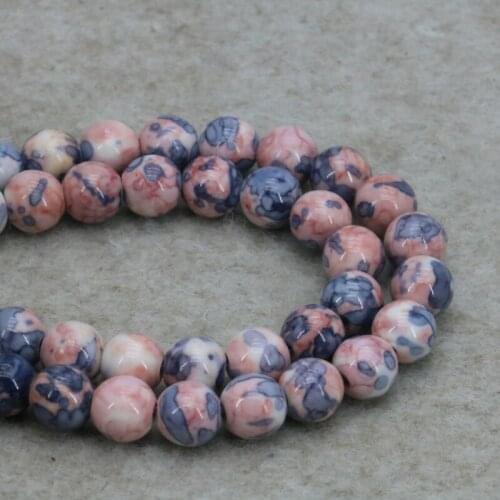 New hotRiverstones loose beads round stone 10mm DIY 15 inches women jewelry making design