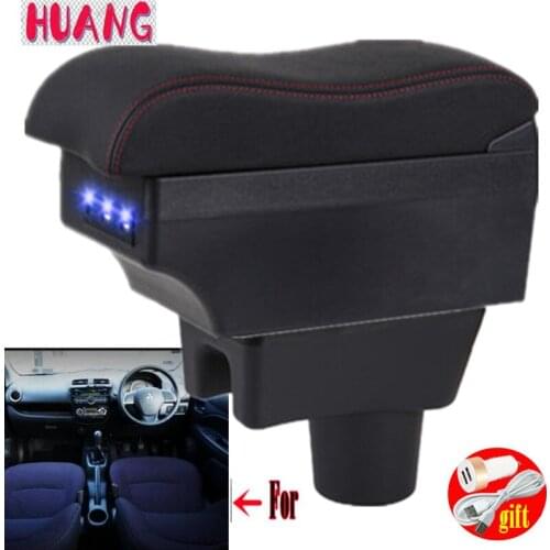 For Mitsubishi Mirage Space Star Armrest box For Mitsubishi Attrage Mirage Car Armrest Central Storage Box with USB LED