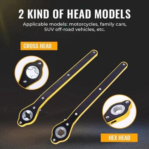 Dropshipping Auto Labor-saving jack ratchet wrench Scissor Jack Garage Tire Wheel Lug Handle labor-saving Phillips wrench