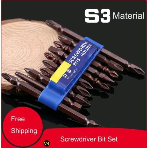 S3 Material Cross-shaped Screwdriver Bit Set Electric Pneumatic Screwdriver Hexagonal Batch Head Plum Blossom Batch Head Set