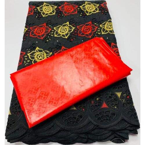 Swiss lace fabric 2.5yards +2.5yards bazin riche fabric african french cotton embroidery lace dubai style for party