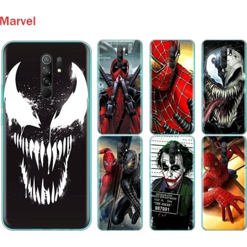 Silicone Cover Marvel Venom Spiderman For Xiaomi Redmi Note 10 10S 9 9S Pro Max 9T 8T 8 7 6 5 Pro 5A Phone Case