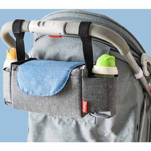 Stroller bag Fashion Multifunctional Mummy Bag Baby Diaper Nappy Pram Stroller Hanging Bag Organizer with Bottle Holders