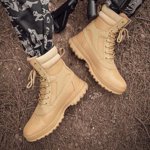 Trekking Shoes Beige Military Tactical Children Leather Boots For Men Shuz Mens Leather Sneakers Runnning Tennis Rubber Soles