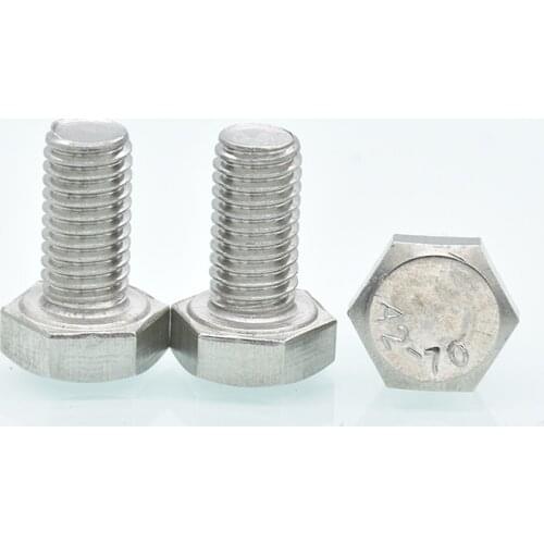 M4 M5 M6 M8 Stainless Steel Hexagonal Screws Outside Hex Bolt DIN933 Bolts For Electrical Machine Equipment Wheel Construction