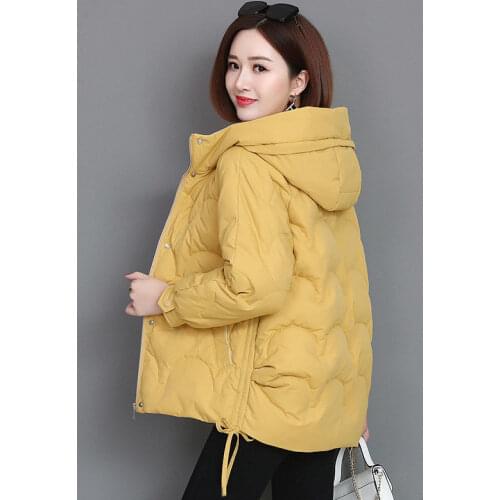 Women Winter Jacket Hooded Short Warm Parkas Female Autumn New Thicken Coat Loose Solid Cotton Padded Jackets Plus Size 3XL