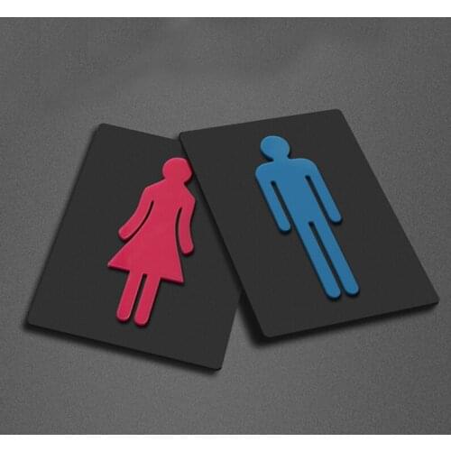 Men & Women Restroom Toilet Sign 2mm Acrylic