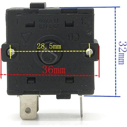 1PC 3Pin Rotary Switch 16A 250V AC Replacement for Electric Heater Radiator Repair Parts