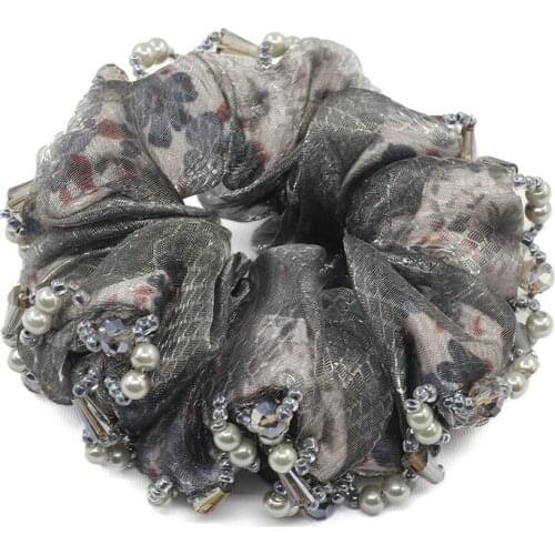 1Piece Hair Accessories for girl & women pearl Hair Rope Super Elastic Headbands Crystal ponytail Scrunchie high quality