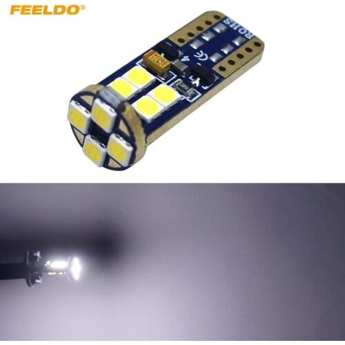 2Pcs White Car T10 194 W5W 3030 12 LED Canbus LED Light No Error LED License Plate Parking Lights Side Lamp Bulb #FD-953