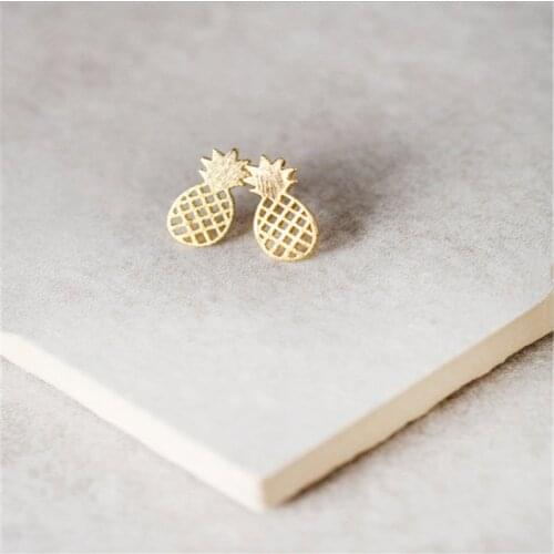 2016 Fashion Lovely Cute Pineapple Stud Earrings Stud Earrings for women