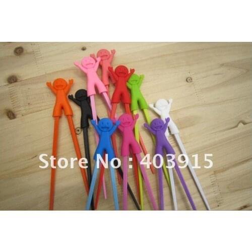 2016 hot cute cartoon Connected Chopsticks,children and foreigners learning chopsticks,,freeshipping 30pcs