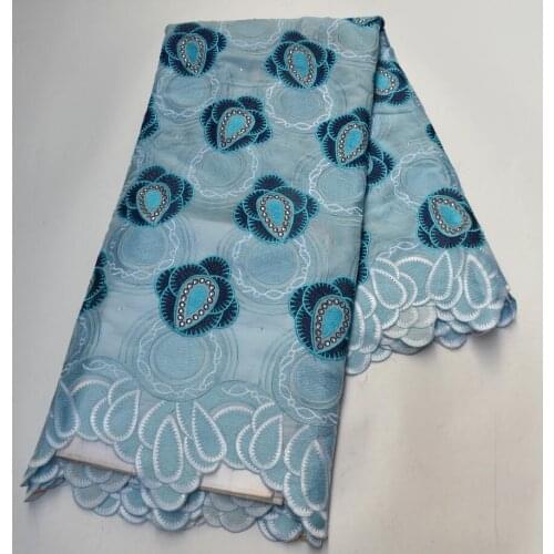 5 yards soft cotton embroidery lace African Swiss voile lace fabric Nigerian Senegal sewing clothes high quality-S005