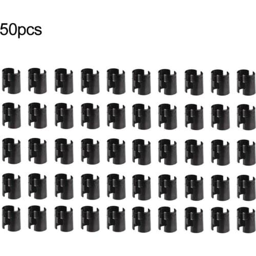 50pcs/Packs Shelving Sleeves Wire Shelving Shelf Lock Clips Tools Bamboo Tube Fixed Plastic Clip Set Accessories