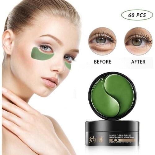 60Pcs Collagen Eye Patches Face Anti Wrinkle Gel Sleep Mask Eye Patch Essence Moisturizing Eye Mask Remove Dark Circles