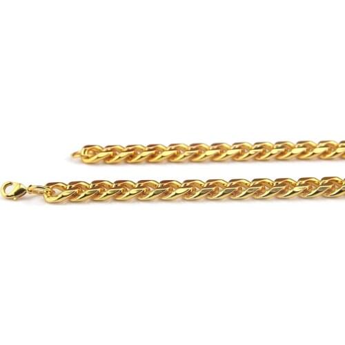 2021 Fast Selling Popular European And American Smooth Miami Chain Personality Mens Hip-hop Cuban Gold Necklace
