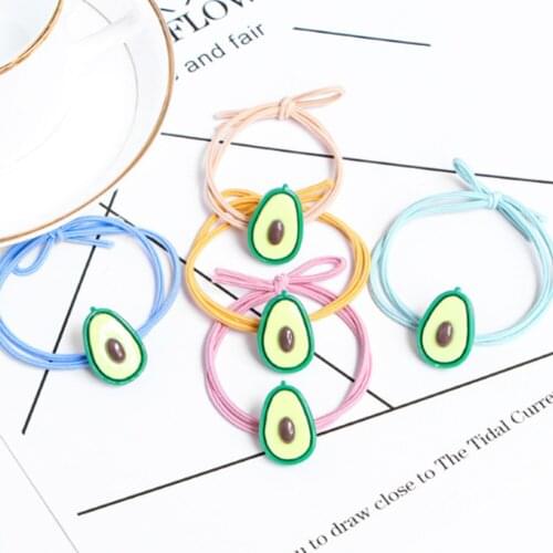 High Elasticity Nylon Elastic Hair Bands Avocado Fruit Ponytail For Women Girls Hair Band Baby Girl Headbands Accessories