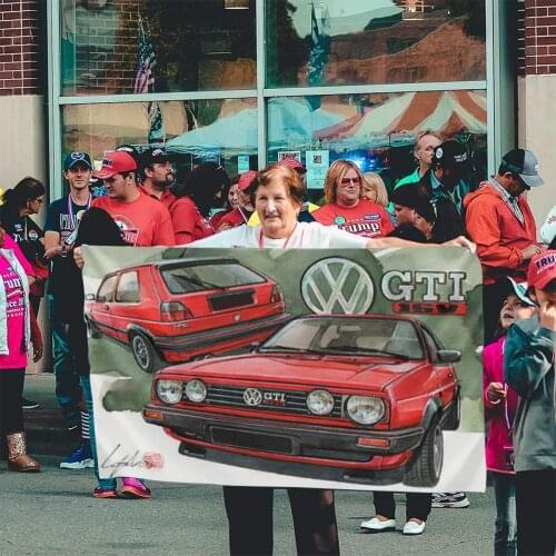 Golf Gti Mk4 883 Pride Flag Printed Gift Banner Home Outdoor Poland Belarus Azerbaijan Spanish Flag