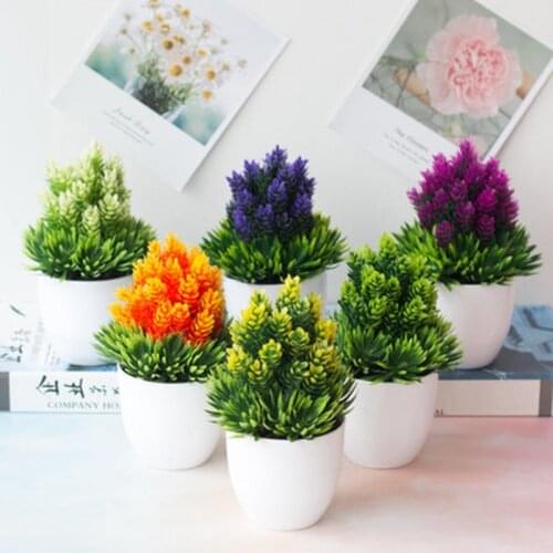 Artificial Greenery Plants Bonsai Small Tree Pot Plants Fake Vase Flowers Potted Ornaments Wedding Party Home Garden Decoration