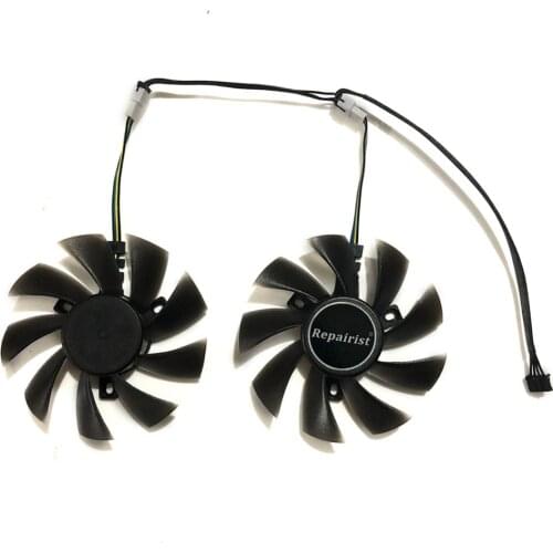 2pcs/lot 85mm Fans gpu video cooler For Gigabyte GTX1050/1060 GTX1060WF2OC N1050OC-2GD VGA Card Cooling