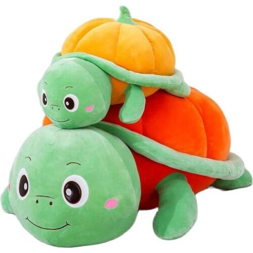 Cute Pumpkin Turtle Plush Toy Cute Creative Halloween Pumpkin Turtle Shell Tortoise Baby Hug Plush Dolls for Kids Birthday Gift