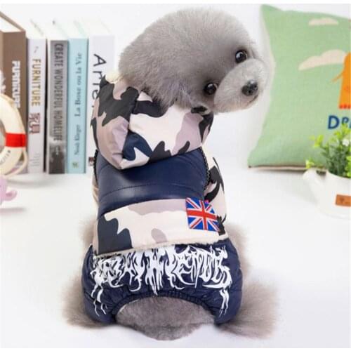 Fashion Pet Dog Jacket Coat Winter Warm Clothes for Small Dogs Pug French Bulldog Jumpsuits Puppy Chihuahua Clothing