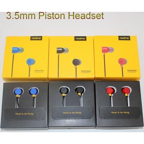 Realme 3.5mm Jack In-Ear Earphone With Mic Piston Headset For Realme Narzo 20/X2/7i/3 Pro Q2i V5 GT Redmi Note 9/8 pro 8A 7A 9S
